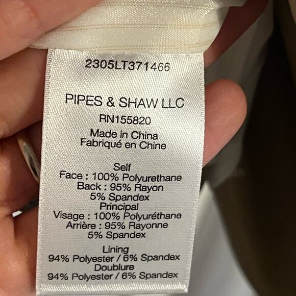 Veronica Beard NWT Beacon Faux Leather Dickey Jacket Khaki Vegan Leather 6 - Picture 8 of 12